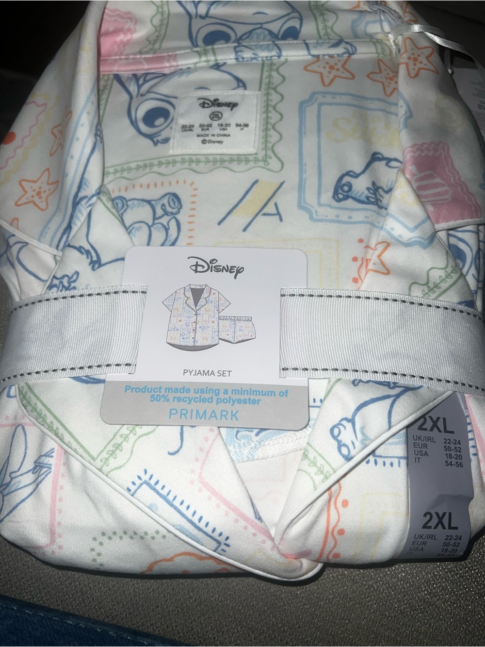 Disney Primark  Stitch Boyfriend Shorty Pyjamas - 2X - NWT